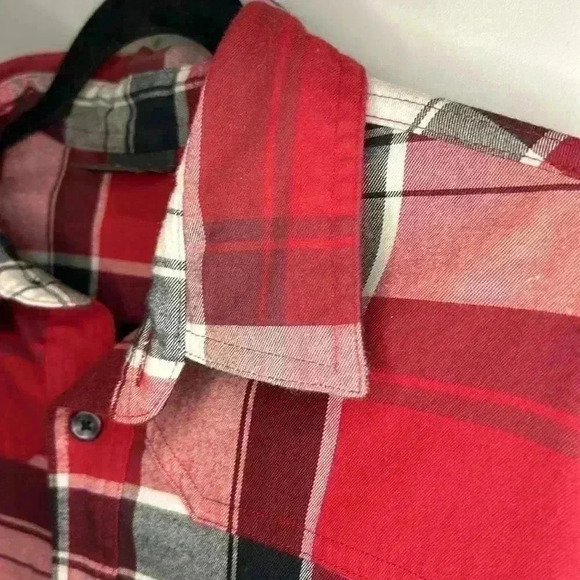 Cabela's Large Button Down Long Sleeve Shirt Pockets Cotton  Blend Woods Farm - Picture 3 of 9